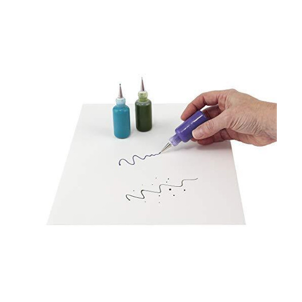 Flacons applicateur de peinture - 3 embouts de différentes tailles - Beaux-arts - Loisirs créatifs