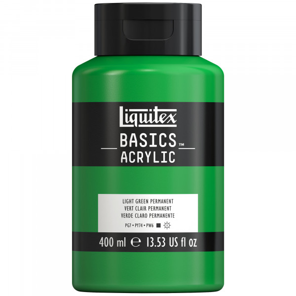 Peinture Acrylique en bidon - vert clair permanent - Liquitex Basics pas cher