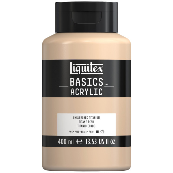Peinture Acrylique en bidon - titane écru - Liquitex Basics pas cher