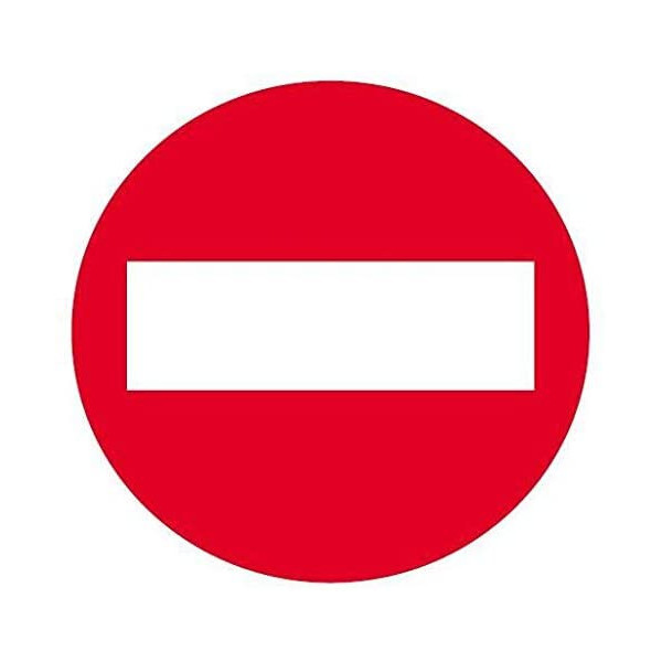 Étiquette De Signalisation - Passage Interdit - 11,5X11,5Cm - Apli | à seulement 1,99 €