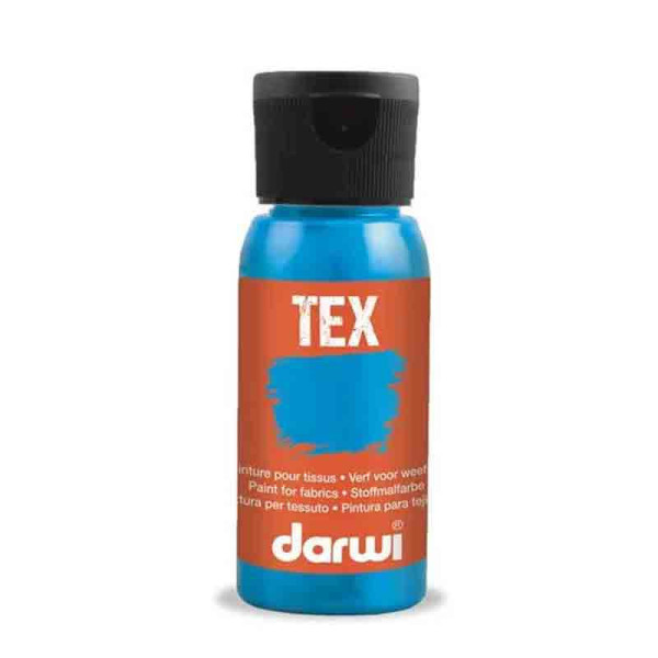 photo-Peinture pour tissus - Turquoise - Opaque - Peinture à l'eau - Tex - Darwi - 50ml