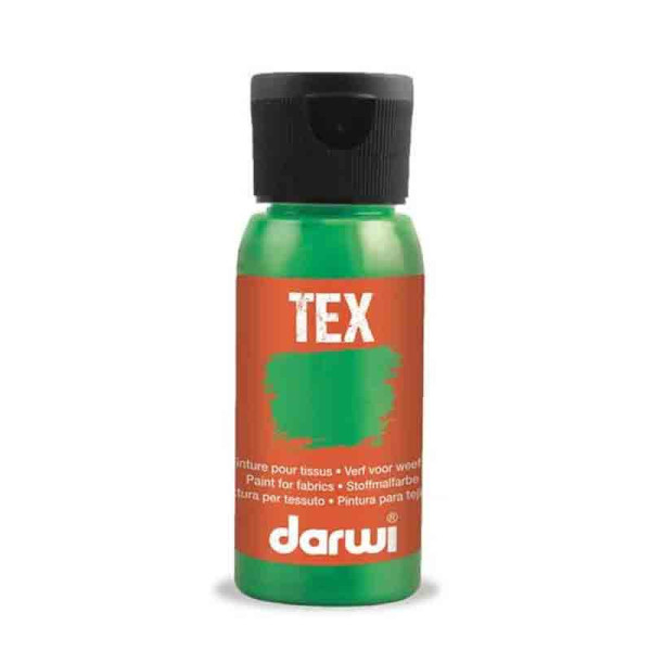 photo-Peinture pour tissus - Vert clair - Opaque - Peinture à l'eau - Tex - Darwi - 50ml