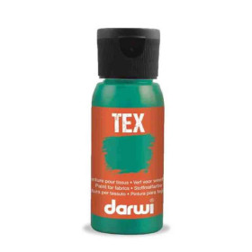 photo-Peinture pour tissus - Vert foncé - Opaque - Peinture à l'eau - Tex - Darwi - 50ml