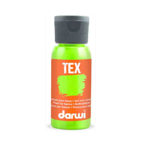 photo-Peinture pour tissus - Vert fluo - Opaque - Peinture à l'eau - Tex - Darwi - 50ml