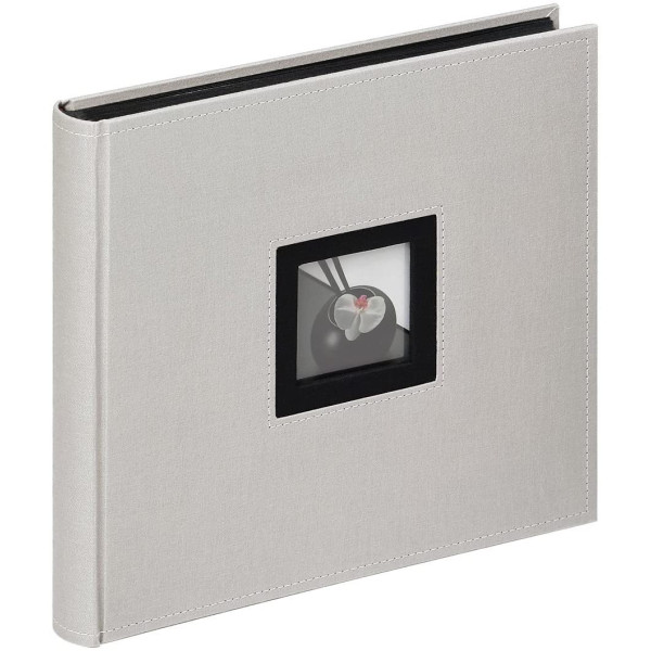 photo-Album photos - 26x25 cm - 50 pages noires - Couverture grise avec encart