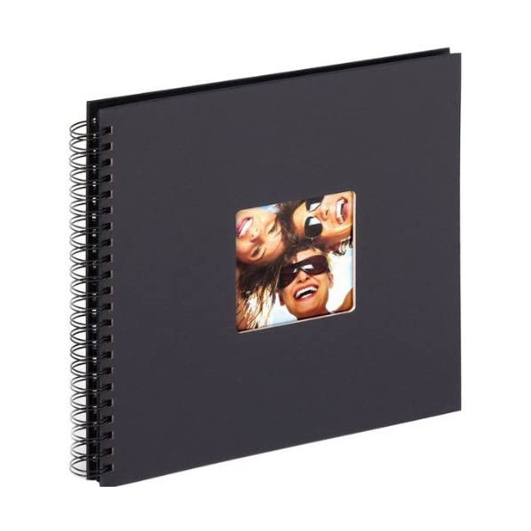 photo-Album photos - 30x30 cm - Spirale - 50 pages noires - Couverture avec encart
