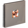 photo-Album photos - 30x30 cm - 50 pages noires - Spirale - Couverture grise avec encart