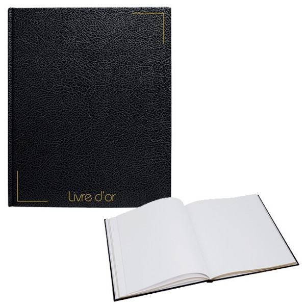 Livre D'Or - 26 X 26,5 Cm - Noir - Sign pas cher