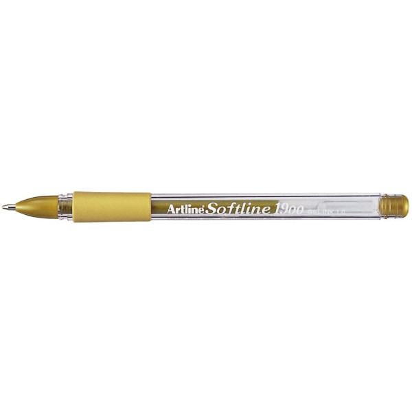 Stylo Bille - Encre Gel - Pointe Fine - Or - Softline - Artline pas cher