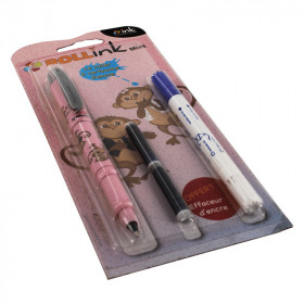 Lot Stylo Roller Rollink + Cartouches + Effaceur | Surdiscount