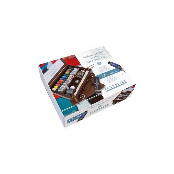 Coffret de peinture à l'huile extra-fine - 12 tubes - Sennelier | Surdiscount