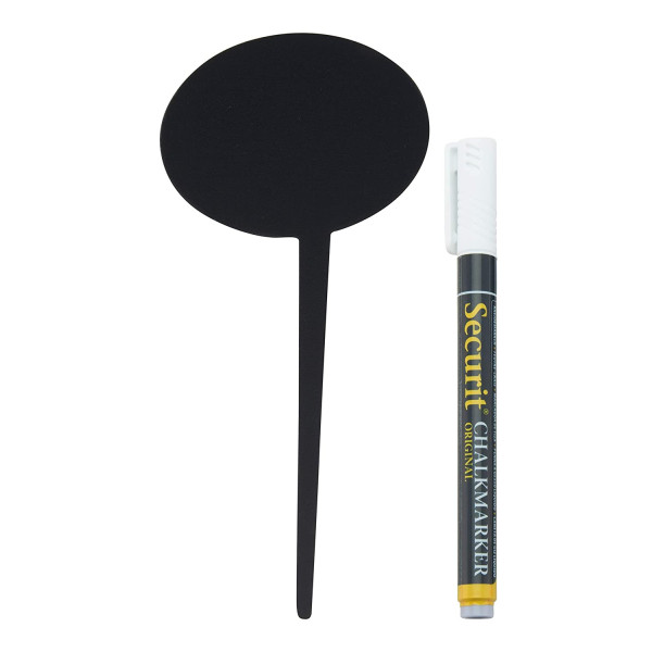 Lot De 5 Ardoises Silhouette - Bulle - Feutre + Craie - Securit | à seulement 5,99 €