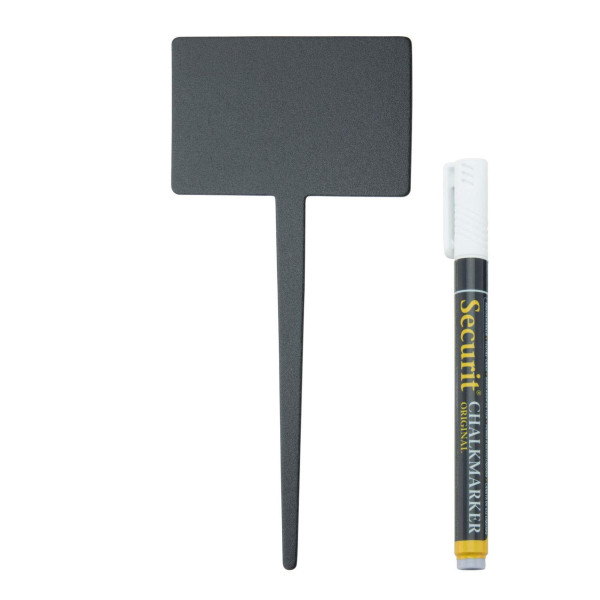 Lot De 5 Ardoises Silhouette - Rectangle - Feutre + Craie - Securit | à seulement 5,99 €