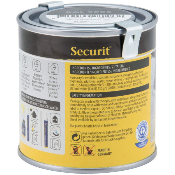 Pot De Peinture Ardoise - Noir - 250Ml - Securit | Surdiscount