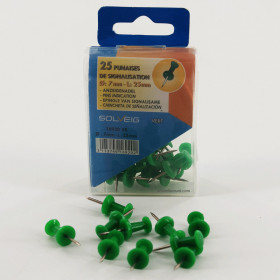 25 Punaises 7Mm - Vertes pas cher