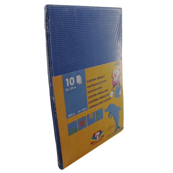 photo-10 feuilles de carton ondulé - Bleu - A4 - Loisirs créatifs - Clairefontaine