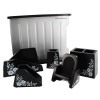 Ensemble De Bureau -6 Pièces - Noir Laque | Surdiscount
