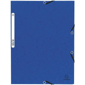 Chemise 3 Rabats Bleu - Exacompta 55302E pas cher