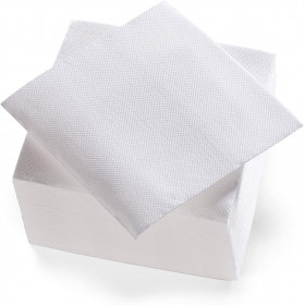Lot De 40 Serviettes En Papier 2 Plis - 38X38 Cm - Blanc - Gappy pas cher