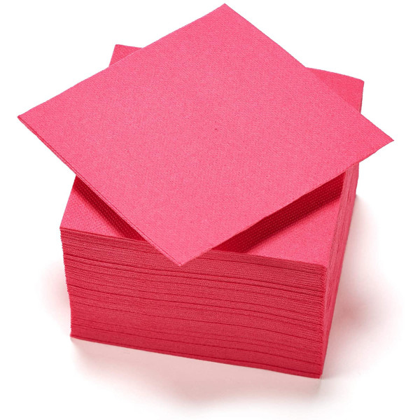 Lot De 40 Serviettes En Papier 2 Plis - 38X38 Cm - Fuschia - Gappy pas cher