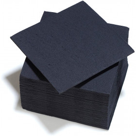 Lot De 40 Serviettes En Papier 2 Plis - 38X38 Cm - Noir - Gappy pas cher