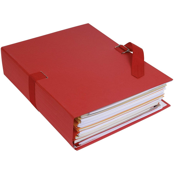 Chemise A Dos Extensible/Sangle Rouge 725E - Exacompta pas cher