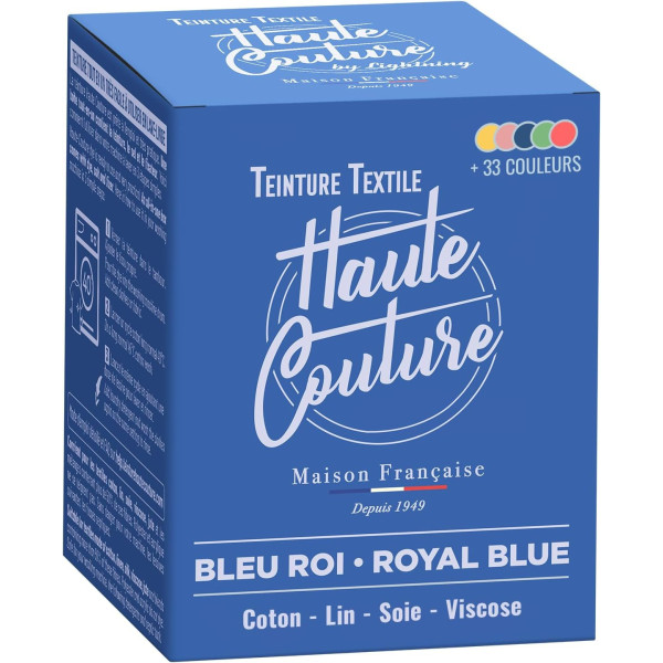 photo-Teinture textile - Tout-en-un - Vêtements - Tissus - Bleu roi - 350g - Haute couture