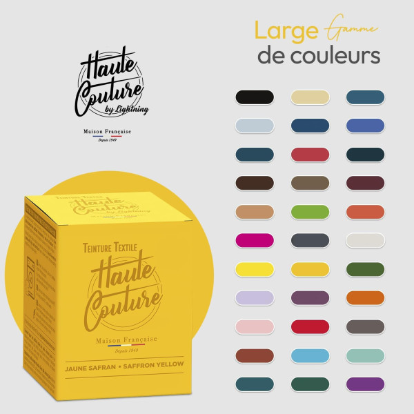 Teinture textile - Tout-en-un - Vêtements - Tissus - Jaune - 350g - Haute couture