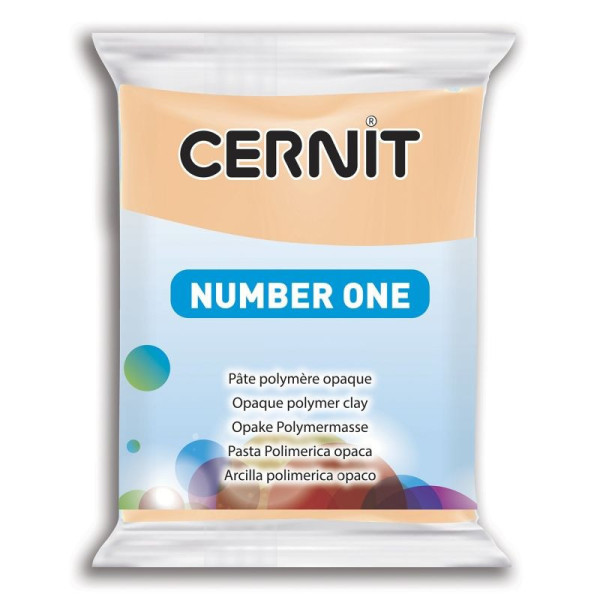 photo - Pâte polymère - Opaque - A cuire - Pâte à modeler - Pêche - Bloc de 56g - Cernit - Number one