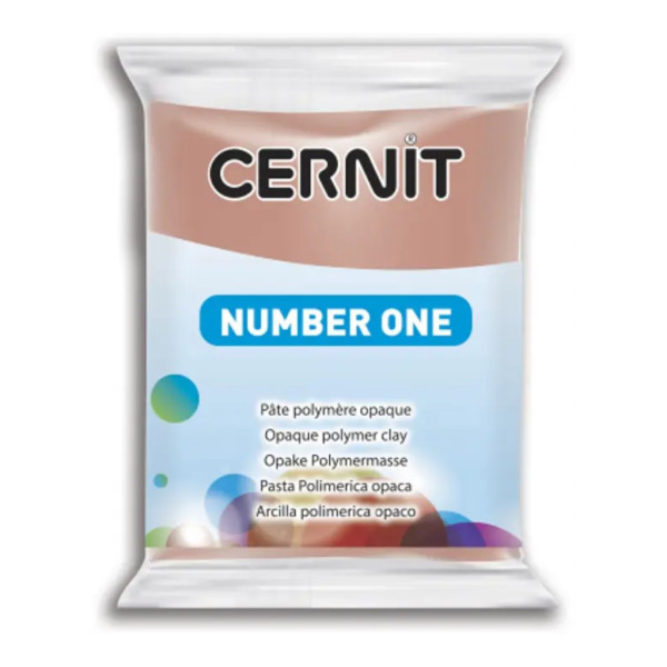 photo-Pâte polymère - Opaque - A cuire - Pâte à modeler - Taupe - Bloc de 56g - Cernit - Number one
