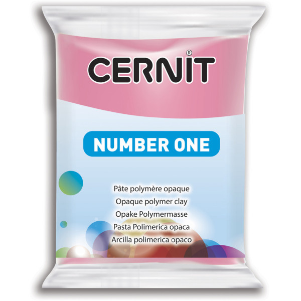 photo-Pâte polymère - Opaque - A cuire - Pâte à modeler - Fuchsia - Bloc de 56g - Cernit - Number one