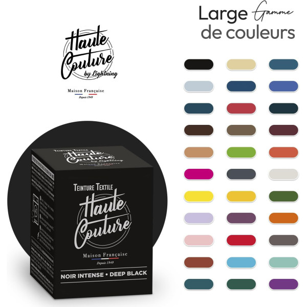 Teinture textile - Tout-en-un - Vêtements - Tissus - Noir - 350g - Haute couture