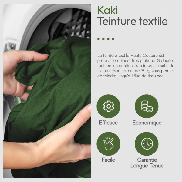 Teinture textile - Tout-en-un - Vêtements - Tissus - Kaki - 350g - Haute couture