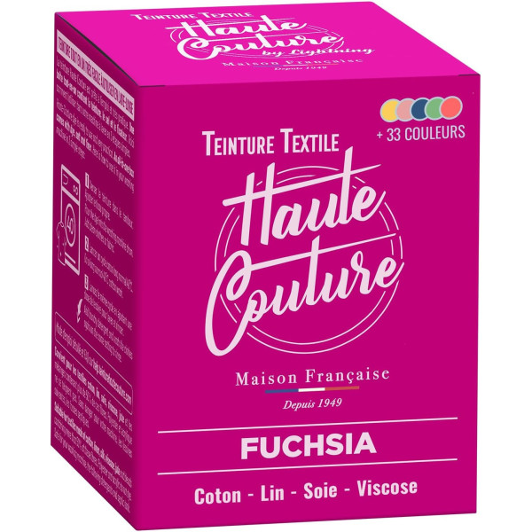 photo-Teinture textile - Tout-en-un - Vêtements - Tissus - Fushia - 350g - Haute couture