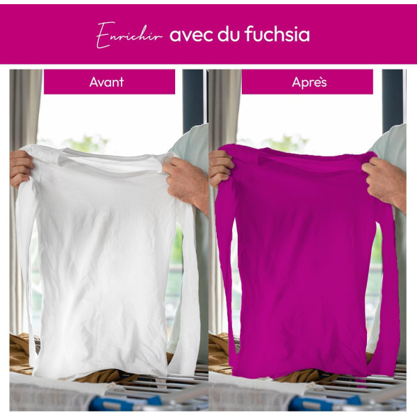 Teinture textile - Tout-en-un - Vêtements - Tissus - Fuschia - 350g - Haute couture