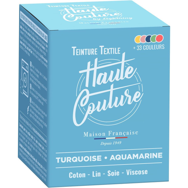 photo-Teinture textile - Tout-en-un - Vêtements - Tissus - Turquoise - 350g - Haute couture