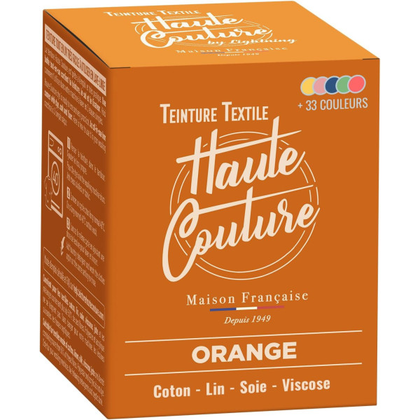 photo-Teinture textile - Tout-en-un - Vêtements - Tissus - Orange - 350g - Haute couture