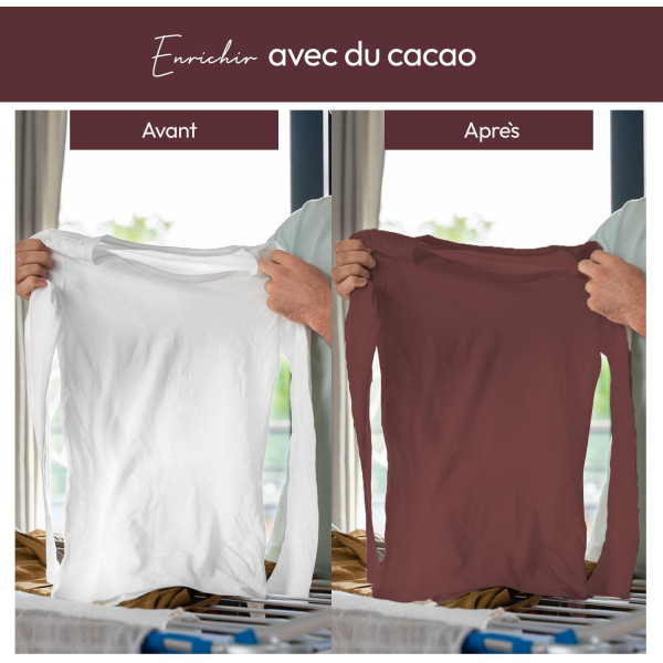 Teinture textile - Tout-en-un - Vêtements - Tissus - Cacao - 350g - Haute couture
