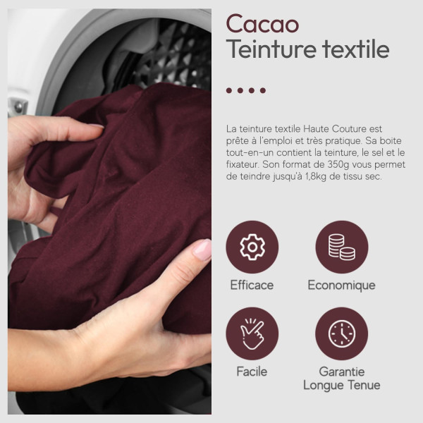 Teinture textile - Tout-en-un - Vêtements - Tissus - Cacao - 350g - Haute couture