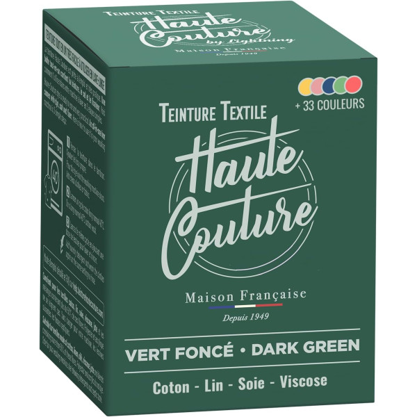 photo-Teinture textile - Tout-en-un - Vêtements - Tissus - Vert foncé - 350g - Haute couture