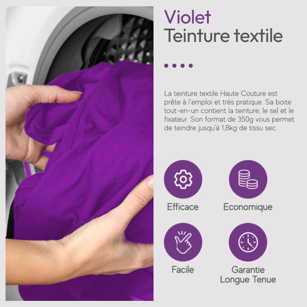 Teinture textile - Tout-en-un - Vêtements - Tissus - Violet - 350g - Haute couture