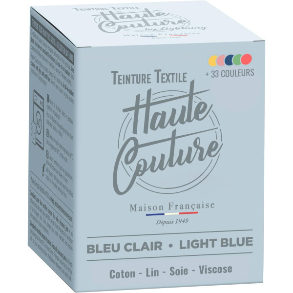 photo-Teinture textile - Tout-en-un - Vêtements - Tissus - Bleu clair - 350g - Haute couture