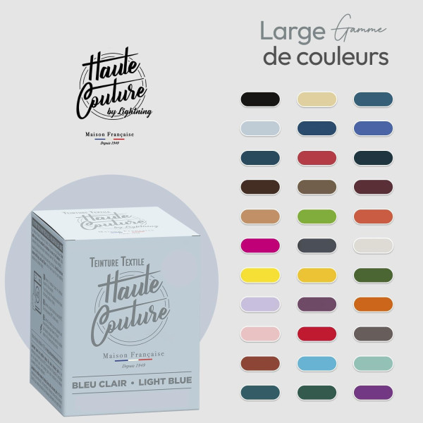 Teinture textile - Tout-en-un - Vêtements - Tissus - Bleu clair - 350g - Haute couture