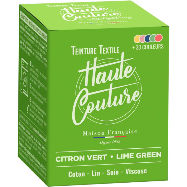 photo-Teinture textile - Tout-en-un - Vêtements - Tissus - Citron vert - 350g - Haute couture