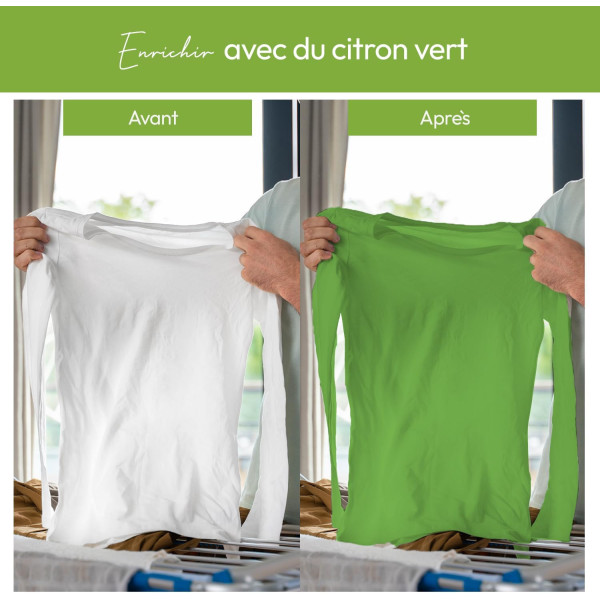 Teinture textile - Tout-en-un - Vêtements - Tissus - Citron vert - 350g - Haute couture