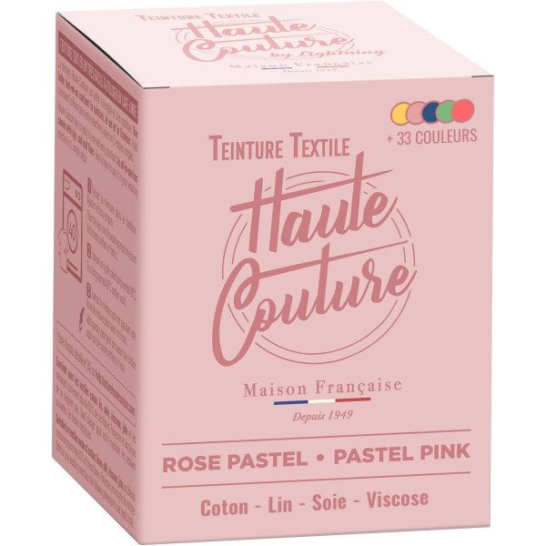 photo-Teinture textile - Tout-en-un - Vêtements - Tissus - Rose pastel - 350g - Haute couture