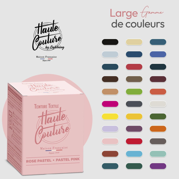 Teinture textile - Tout-en-un - Vêtements - Tissus - Rose pastel - 350g - Haute couture