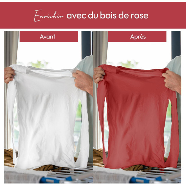Teinture textile - Tout-en-un - Vêtements - Tissus - Bois de rose - 350g - Haute couture