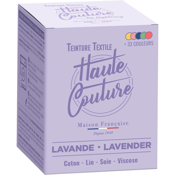 photo-Teinture textile - Tout-en-un - Vêtements - Tissus - Lavande - 350g - Haute couture