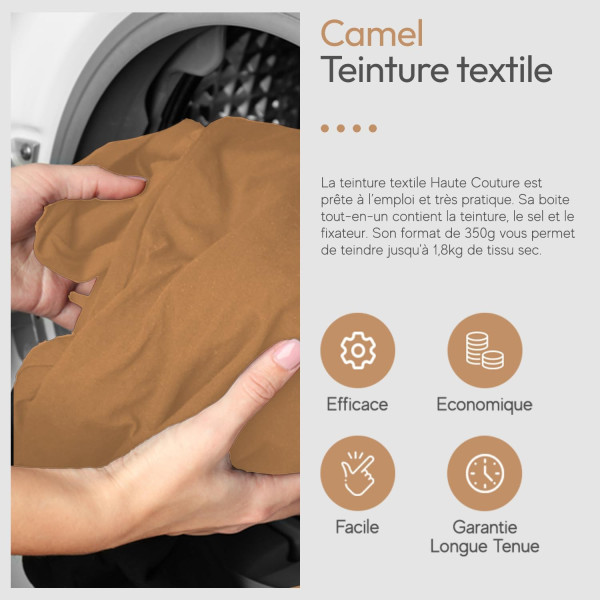 Teinture textile - Tout-en-un - Vêtements - Tissus - Camel - 350g - Haute couture